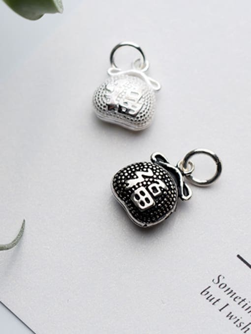 FAN 925 Sterling Silver With Antique Silver Plated Fashion Clothes Charms 0