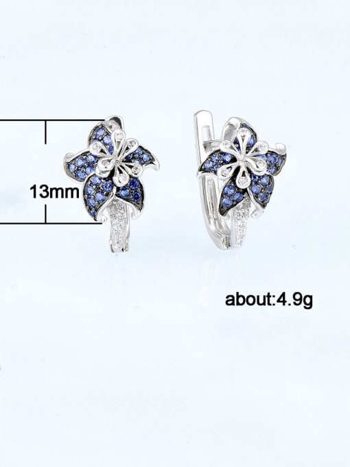 MATCH Copper With Platinum Plated Delicate Flower Clip On Earrings 3