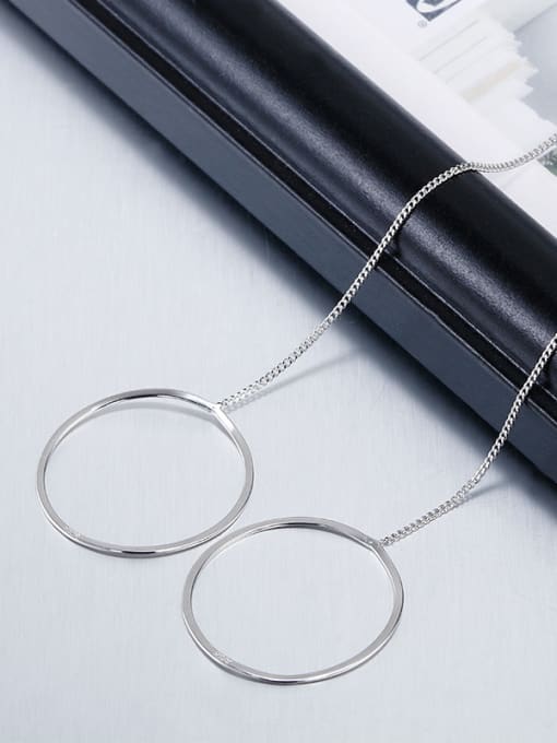 OUXI Simple Hollow Round Line Earrings 2