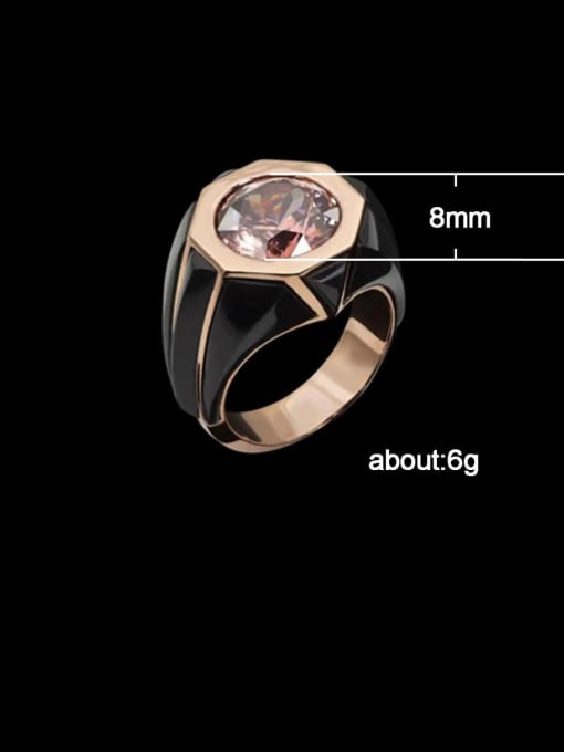 MATCH Copper With Rose Gold Plated Simplistic Geometric Band Rings 2