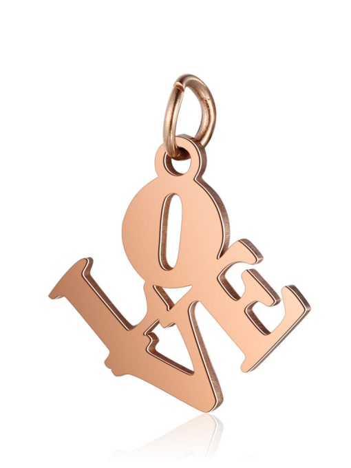 XT460R-rose gold Stainless Steel With Gold Plated Classic Monogrammed Charms