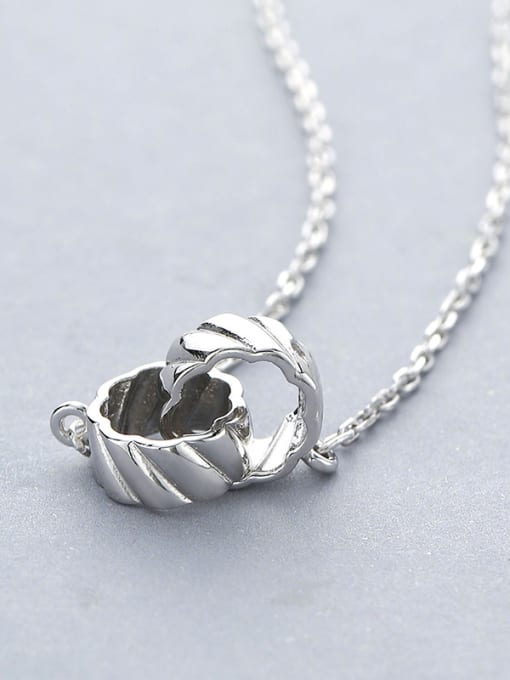 One Silver Simply Round Necklace 0