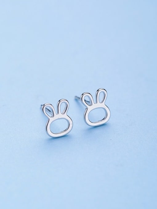 One Silver Lovely 925 Silver Rabbit Shaped cuff earring 2