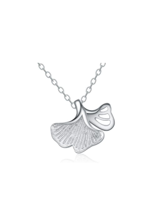 kwan Sweet Ginkgo Leaf Pendant Elegant Necklace