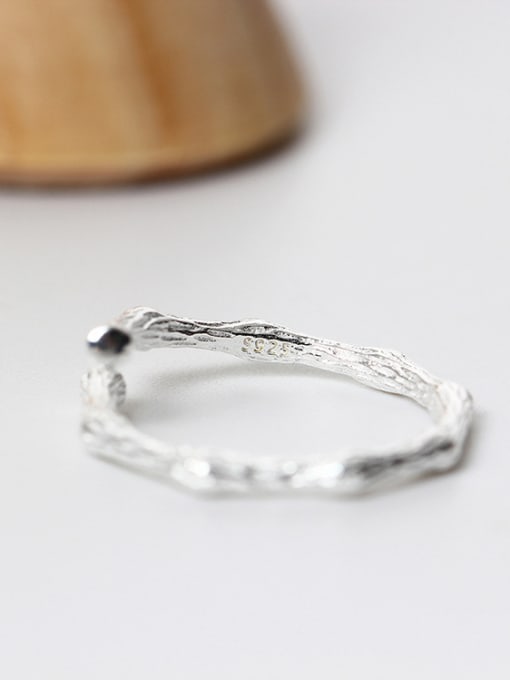SILVER MI S925 Silver Individuality Opening Midi Ring 2