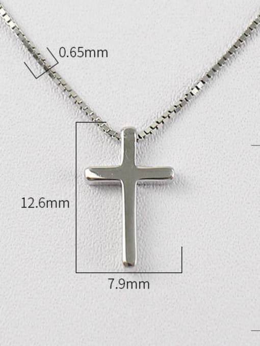 DAKA Sterling Silver minimalist Mini Cross Necklace 2