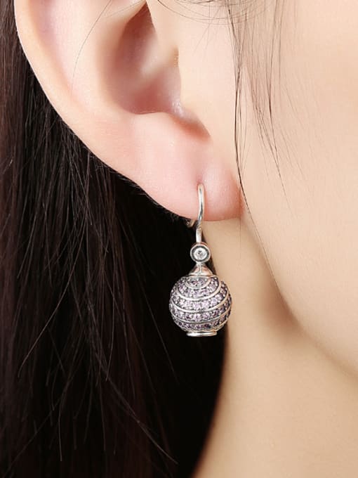 OUXI Fashion Zirconias Ball Women Earrings 1
