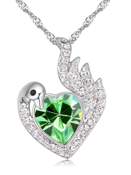 green Fashion austrian Crystals Phoenix Pendant Alloy Necklace