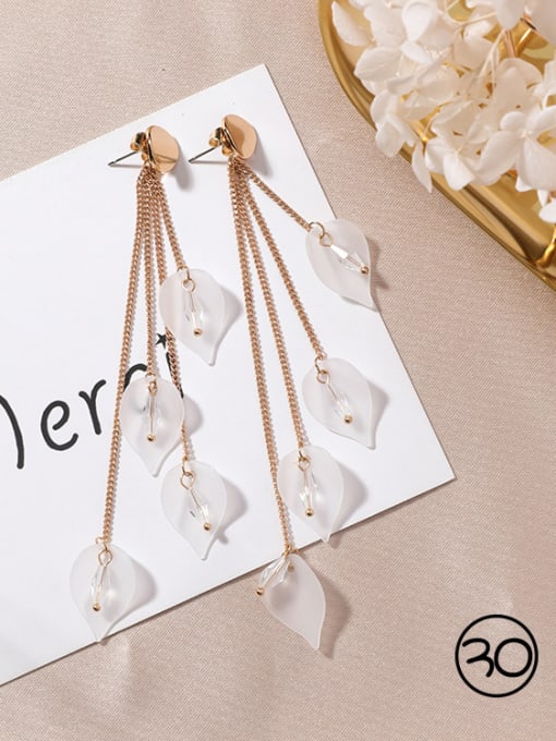 30#H2408 Alloy With Gold Plated Fashion Geometric Chandelier Earrings