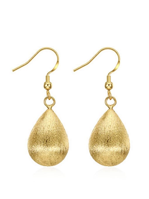 18K Gold 18K Gold Water Drop Shaped hook earring
