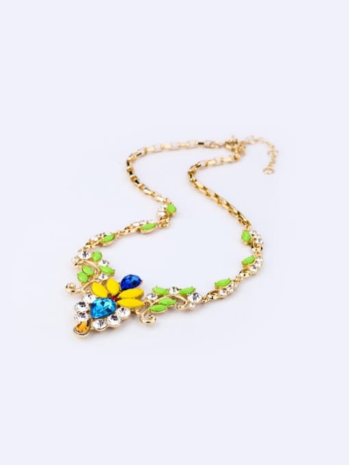 KM Wedding Accessories Flower Alloy Necklace 1