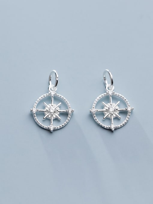 FAN 925 Sterling Silver With Cubic Zirconia  Personality Cross Charms 2
