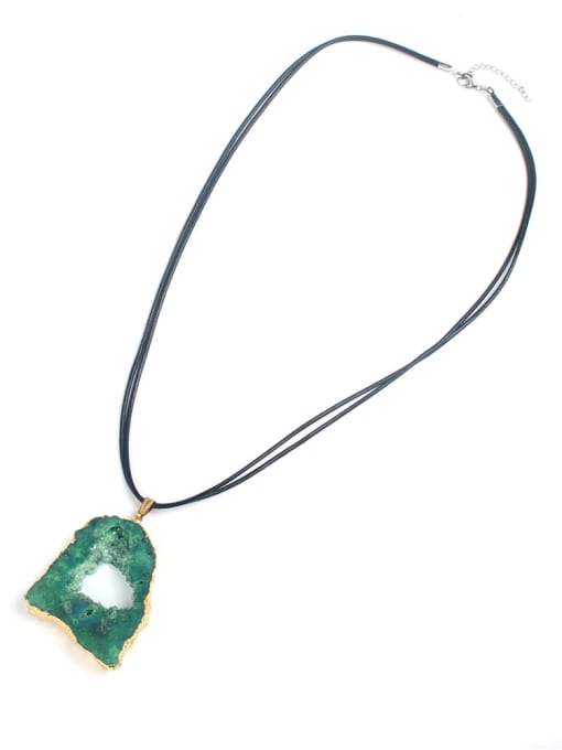 HN1872-B Color Irregular Natural Stone Pendant Fashion Necklace
