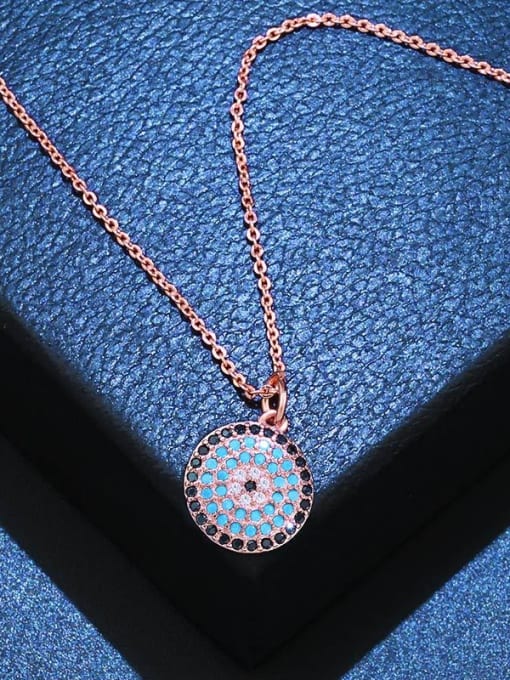 CC Copper With Cubic Zirconia Fashion Round Necklaces 1