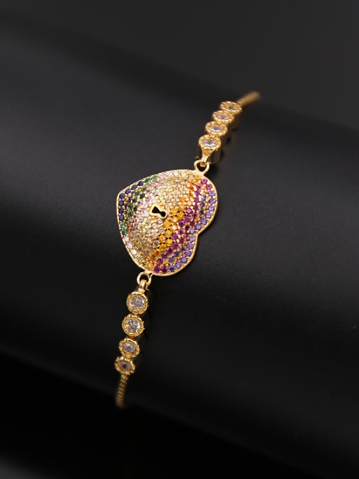 Golden 2018 Heart-shaped Adjustable Bracelet