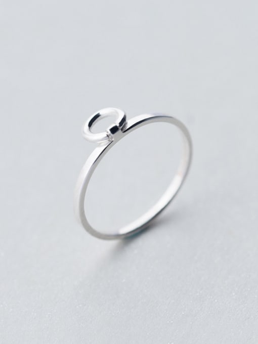 Rosh Simply Style Round Shaped S925 Silver Ring 0