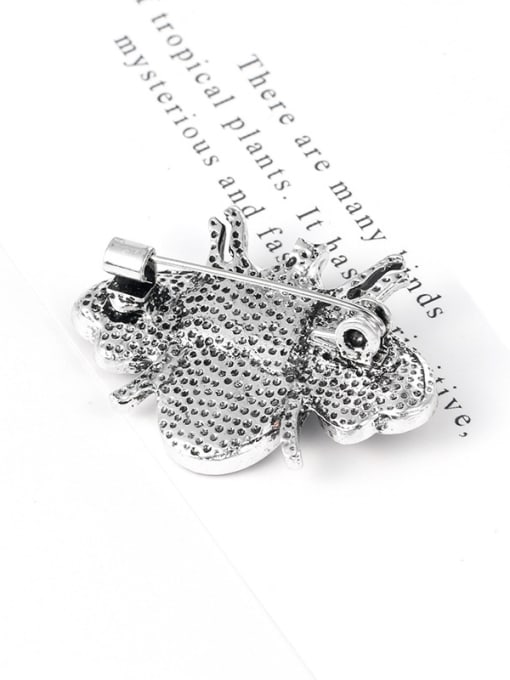 Mo Hai Alloy With Antique Silver Plated Cute Insect  Bee Brooches 2