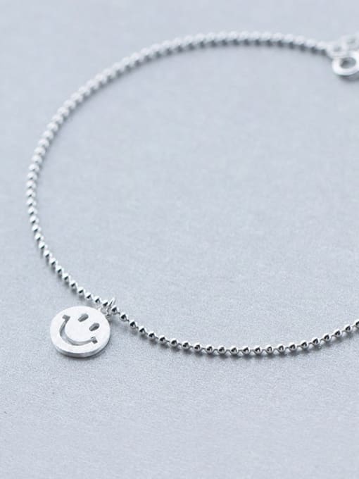 Rosh 925 Sterling Silver With Platinum Plated Fashion smile Anklets 0