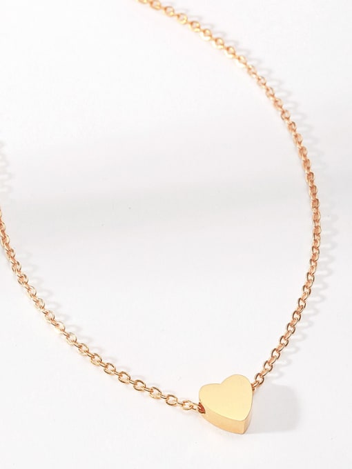 LI MUMU Stainless Steel Minimalist Style Classic Love Necklace 3
