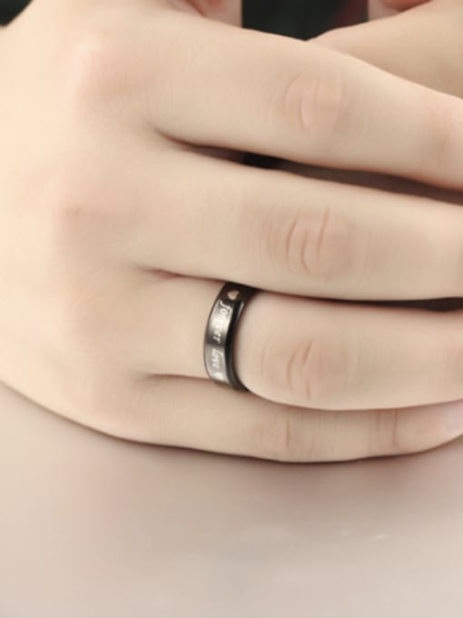 Open Sky Fashion LOVE Gun Color Plated Titanium Lovers Ring 1