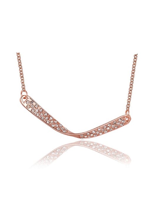 OUXI Simple Geometrical Rhinestones Women Necklace