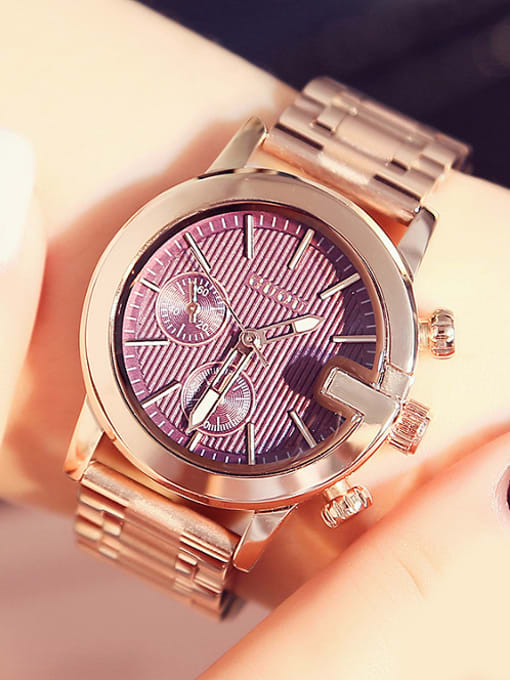 Purple 2018 GUOU Brand Fashion Chronograph Watch