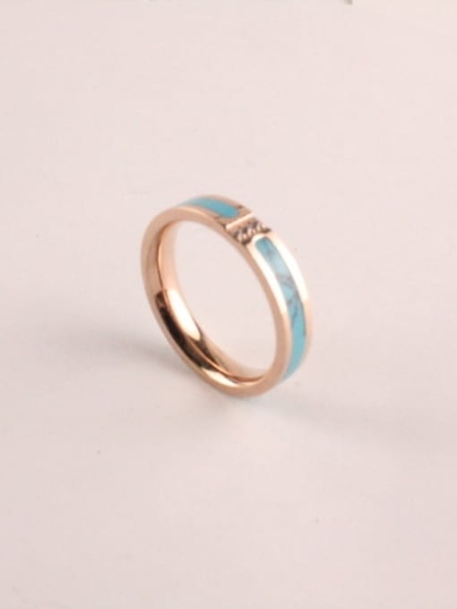 GROSE Simple Personality Marble Grain Ring 0