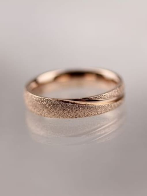 GROSE Frosted Simple Women Titanium Ring