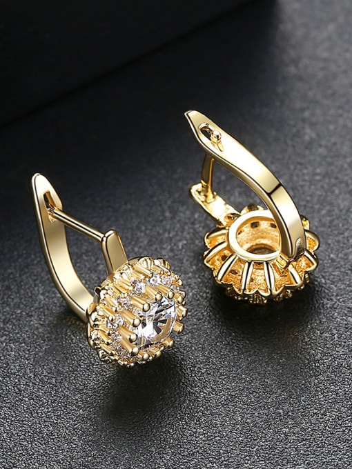 BLING SU Copper inlaid AAA zircon Stud Earrings 1