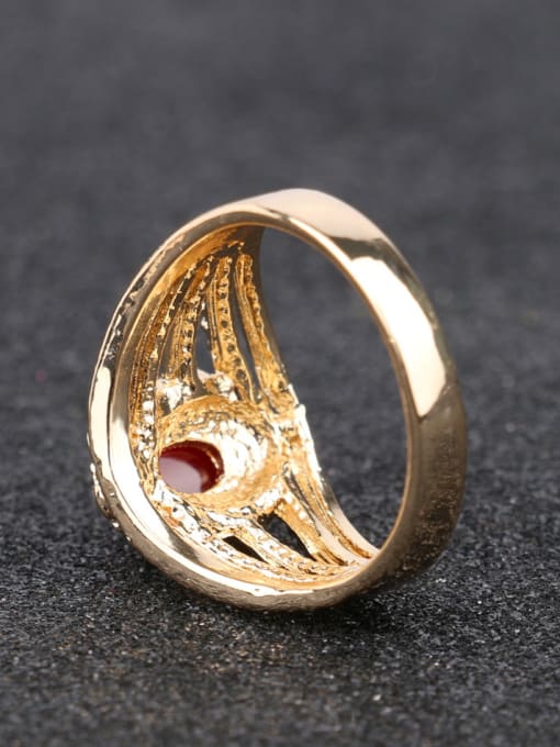 Gujin Retro style Resin stone Gold Plated Alloy Ring 3