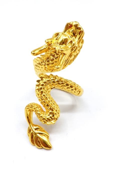 golden Men Luxury Dragon Shaped Ring
