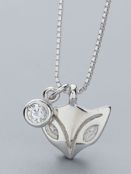 One Silver Fox Zircon Necklace 0