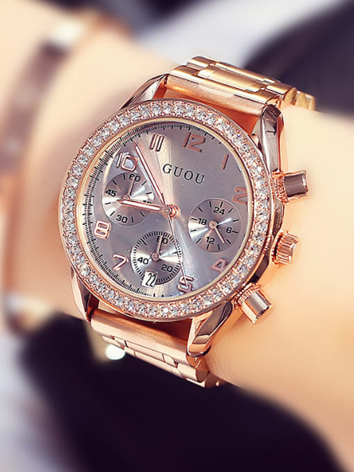 GUOU Watches GUOU Brand Luxury Chronograph Women Watch 2