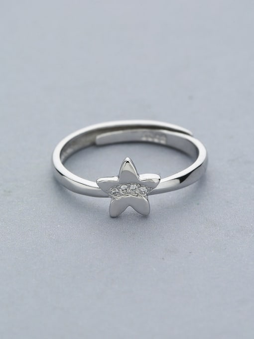 One Silver Women Fresh Star Shaped Ring