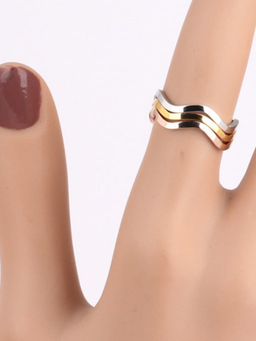 ZK Three Colors Plated Smooth Hot Selling Ring 1