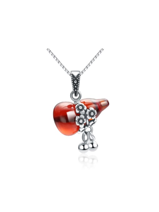 kwan Fashion Red Crystal Calabash Women Pendant 0