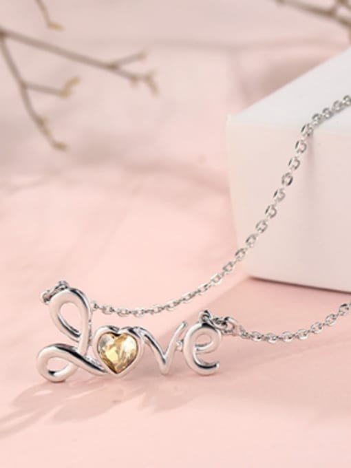 XP Personalized Austria Crystal LOVE Necklace 3