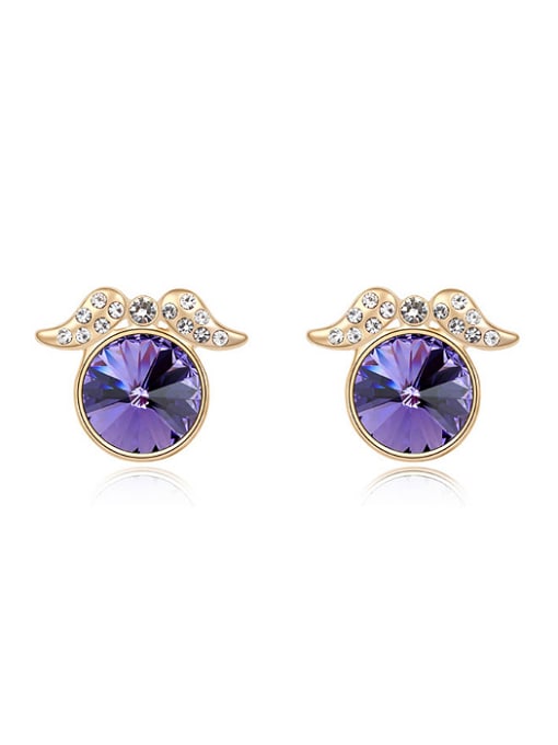 QIANZI Simple Cubic austrian Crystal Alloy Stud Earrings 0