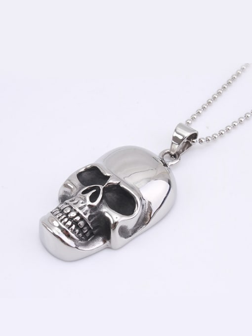 RANSSI Punk Skull Titanium Necklace 1