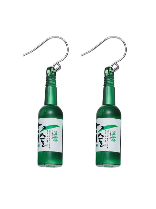 CEIDAI Creative Personalized Tiny Bottle PVC Earrings 0