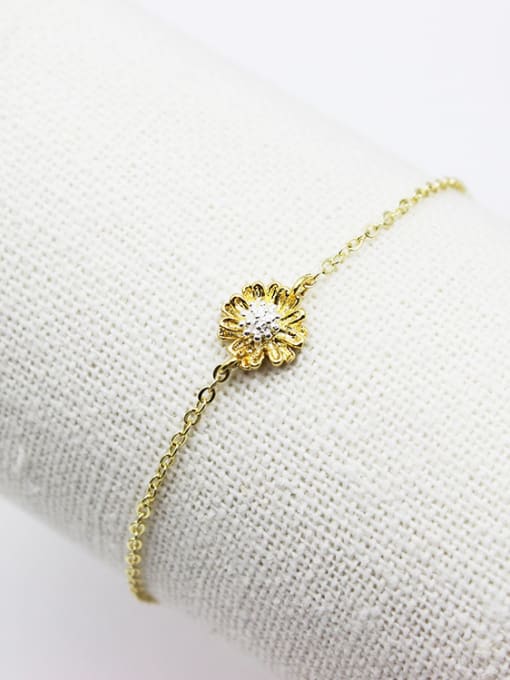 Lang Tony Lovely 16K Gold Plated Flower Shaped Bracelet 1