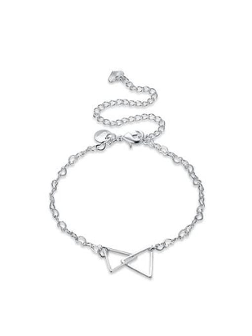 OUXI Simple Hollow Triangles Women Anklet