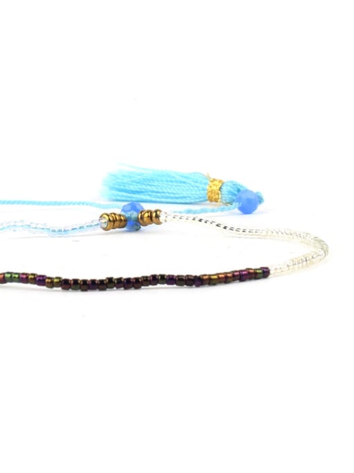 HB562-H Adjustable Bohemia Handmade Woven Tassel  Bracelet