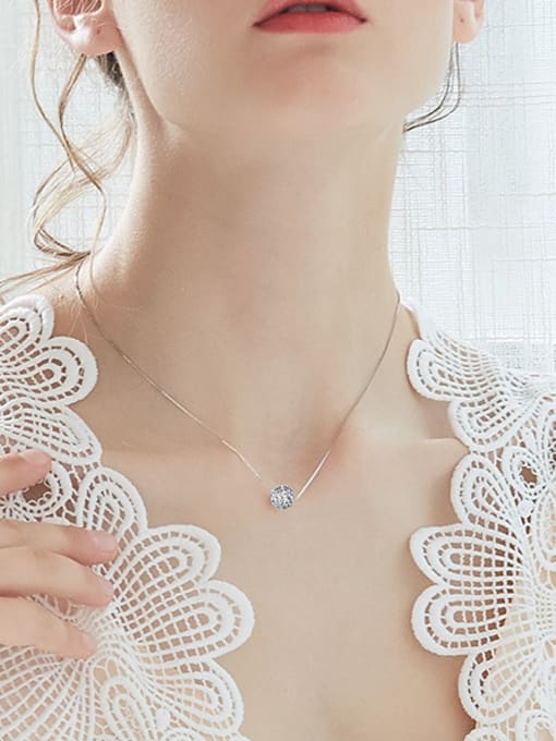CEIDAI S925 Silver Crystal Necklace 1