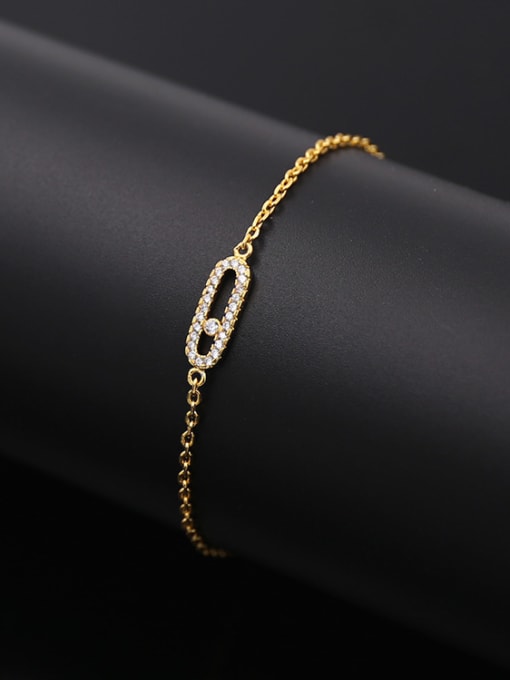 Golden 2018 Rectangular Zircon Bracelet
