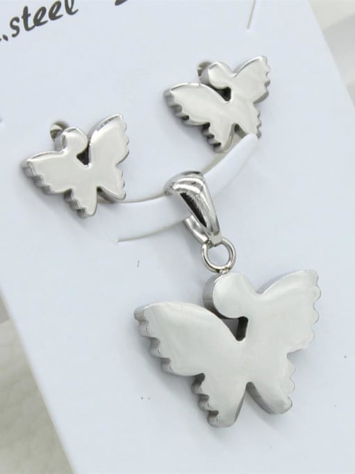 XIN DAI Butterfly Stud Earrings Pendant Set 0