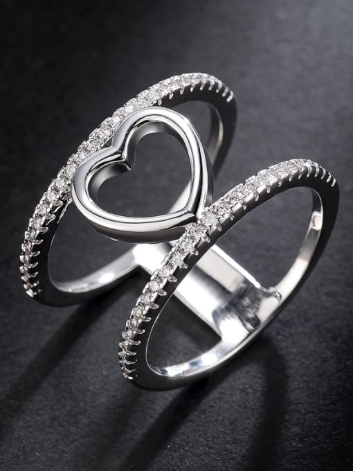 ALI Creative two-layer micro impregnated AAA zircon love ring 2