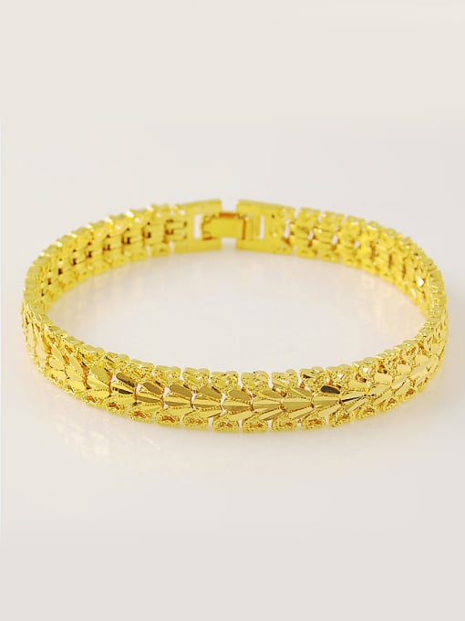 Yi Heng Da Fashion Crown Shaped 24K Gold Plated Bracelet 0