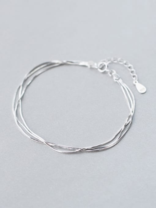 Rosh S925 silver simple multi layer jadoku  bracelet 0