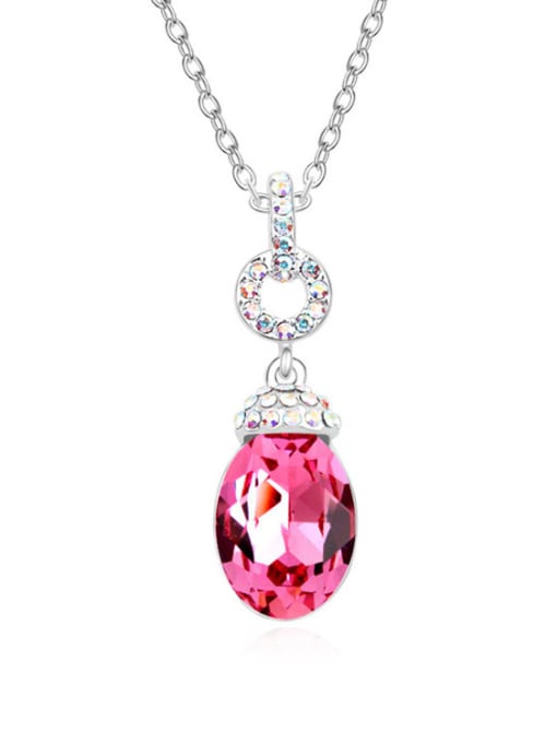 pink Chanz using austrian Elements Crystal Necklace female Hera love fashion crystal pendant